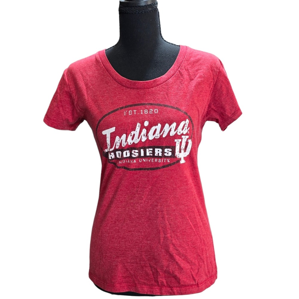 Campus Heritage Indiana Hoosiers M Red Tri-Blend Tee IU Graphic Vintage Style